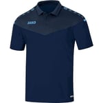 JAKO Women's Champ 2.0 polo, navy/darkblue/skyblue, 42