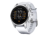 Garmin Epix Pro - Standard Edition - 2A Generation - 42 Mm - Silverfiberförstärkt Polymer - Ja Smart Klocka Med Band - Silikon - Whitestone - Handledsstorlek: 108-182 Mm - Display 1.2" - 32 Gb - Bluetooth, Wi-Fi, Ant+ - 63 G