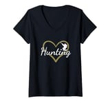 Womens Hunter Heart Hunting V-Neck T-Shirt