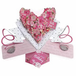 Second Nature 3D Pop Up Birthday Card with Birthday Floral Heart - POP170