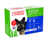 Clément Thékan - Anti-puces et anti-tiques pour très petits chiens de 1,5 à 4 kg - 4 pipettes - Solution pour Spot-on Perfikan 26,8 mg/240 MG