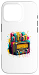 Coque pour iPhone 16 Pro Splash Art Radio Vintage Radios Antiques