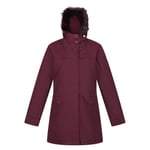 Regatta Serleena II Veste à capuche Femme Imperméable et isolante avec Coutures cousues-collées et poche de sécurité Jackets Waterproof Insulated Femme, Dark Burgundy, 34/XS (Taille Fabricant: 8)