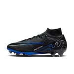 Nike Homme Zoom Superfly 9 Elite FG Football Soccer Shoe, Black/Chrome-Hyper Royal, 45.5 EU