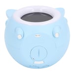 (Light Blue)Kids Alarm Clock Cartoon Cat Cute Wake Up Clocks LED Digital Clock