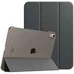 TiMOVO Coque Compatible avec iPad 10ème Génération 10,9 Pouces 2022 Étui, iPad 10 Coque, Légère&Mince Coque Arrière Translucide en PC, Housse Coque Trifold avec Réveil/Sommeil Auto, Gris Sidéral