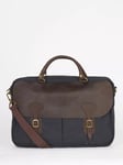 Barbour Waxed Cotton Briefcase, Navy