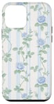 iPhone 12 mini Coquette Blue Rose Floral Pattern Case