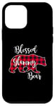 Coque pour iPhone 12 mini Blessed Glammy Bear Red Buffalo Check Plaid Cadeau pour grand-mère