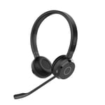 Jabra Evolve 65 TE wireless stereo headphones Unified Communications Certified, 12-hour battery, USB-A with charging stand - Black