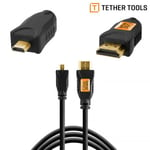 Tether tools tetherpro micro HDMI D to HDMI A 3m Svart