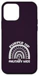 Coque pour iPhone 12 mini Purple Up for Military Kids Awareness Rainbow Military Kid