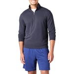 Amazon Essentials Men's Lightweight French Terry Quarter-Zip Mock Neck Sweatshirt, Dark Navy, M