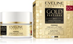 Eveline Gold Peptides 3in1 Firming Nourishing Cream-Lifting Collagen 50+ 50ml