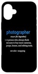 iPhone 16 Plus Funny Photographer Definition Photography Snapshots Case