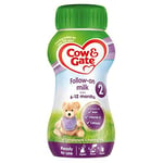 Cow & Gate 2 Follow On Baby Milk Ready to Use Liquid Formula, 6-12 Months, 200ml (Pack of 12)