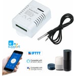 Lifcausal - TH-16 Smart Wifi Switch 16A/3500W Surveillance de la température Kit domotique sans fil avec capteur de température étanche DS18B20