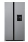 SIA Freestanding 2 Door American Fridge Freezer 627L with Dispenser - Silver