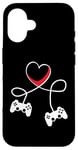 iPhone 16 Happy Valentines Day Love Gamer Cute Heart Heartbeat Case