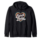 Lunch Lady Heart Cafeteria Worker Zip Hoodie