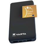 VARTA Batterie Externe 20000mAh, Power Bank, Power on Demand avec 4 Ports (1x Micro USB, 2X USB A, 1x USB C), Compatible avec Tablette & Smartphone, Emballage écologique