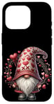 iPhone 16 Pro Love Gnome Valentines Day Wreath For Her With Cute Hearts Case