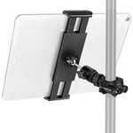 CAHAYA iPad Mic Stand Mount: for Tablet with 360° Rotated Ball Head Compatible with Tripod Any Stand Selfie Stick Pole Microphone Sheet Music Stand 5.9"-12.9" Model CY00368-1