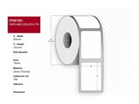 Capture - Permanent Häftning - Perforerad - Vit - 105 X 251 Mm 2800 Etikett (Er) (4 Rulle/Rullar X 700) Transportetiketter