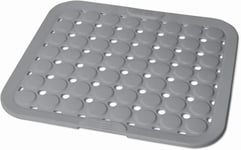 Addis Kitchen Sink Liner Scratch Protector Matt Drainer, Non-Slip 35x30cm - Grey