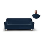 Italian Bed Linen Più Bello bielastic Sofa cover Dark blue, 3 places, Polyester, 3 Seats