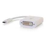 C2G USB C to DVI-D Video Converter - USB Type C to DVI Adapter - White - ekstern videoadapter - hvit