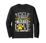 Rescue Save Love, Animal Rescue Dog Cat Lovers Long Sleeve T-Shirt