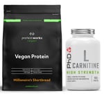Vegan Protein Powder Plant Shake Millionaires 500G + PHD L-Carnitine DATED 04/23