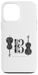 Coque pour iPhone 13 Pro Max Violoncello Clef de Ténor (Noir Ancien) Cello