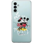 ERT GROUP Coque de téléphone Portable pour Samsung A13 5G/A04S Original et sous Licence Officielle Disney Motif Mickey & Minnie 001 adapté à la Forme du téléphone Portable, partiel imprimé