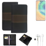 Wallet Case + headphones for samsung  S10+ 512 GB Protective Cover Brown