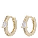 SNÖ Of Sweden Seine Drop Ring Earrings Gold Clear Onesize