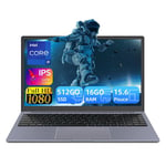 PC Portable Intel Core i9-8950HK 16Go DDR4 512Go SSD Ordinateur Portable avec Windows 11 pro 5000mAH Batterie 15,6 Pouces WiFi 6 BT5.0 USB 3.0*2 HDMI AZERTY-Gris