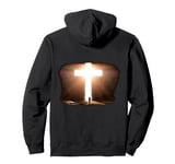 Jesus Christ Faith Cross in the Rock Christian Running Men Pullover Hoodie