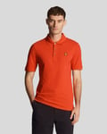 Lyle & Scott Mens Plain Polo Shirt in Red material_cotton - Size Large