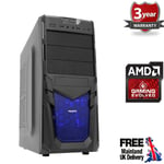 Mega Fast AMD Quad Core Radeon 8GB 1TB Home Gaming PC Computer Windows 10 Venom