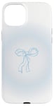 Coque pour iPhone 15 Plus Bleu clair Aura Soft Girl Ruban Bow Coquette Esthétique