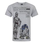 Star Wars - T-Shirt C3po Et R2d2 - Homme