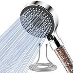 Magichome Shower Head and Hose 2M, High Pressure Filter Shower Head 5 Modes, Universal Hard Water Softener Shower Head with Extra Replaceable Accessories