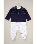 Rock A Bye Baby Boys Nautical Print All in One - Navy - Size 0-3M