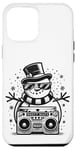 Coque pour iPhone 12 Pro Max Bonhomme de neige rétro Frosty Beats Noël drôle