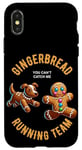 iPhone X/XS Funny Gingerbread Man Running Team Christmas Xmas Dog Case