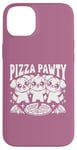 Coque pour iPhone 14 Plus Pizza Party Pizza Pawty Three Dogs Funny Pun amoureux des chiens