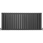 Radiateur Plat Mural 60 x 140 cm Gris Antracite Pour Salle de Bain, Cuisine, Maison Moderne Design Scandinave [Kit de Fixations, Brosse de Nettoyage