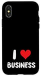 Coque pour iPhone X/XS I Love Business - Cœur - Entrepreneur Startup Store Retail